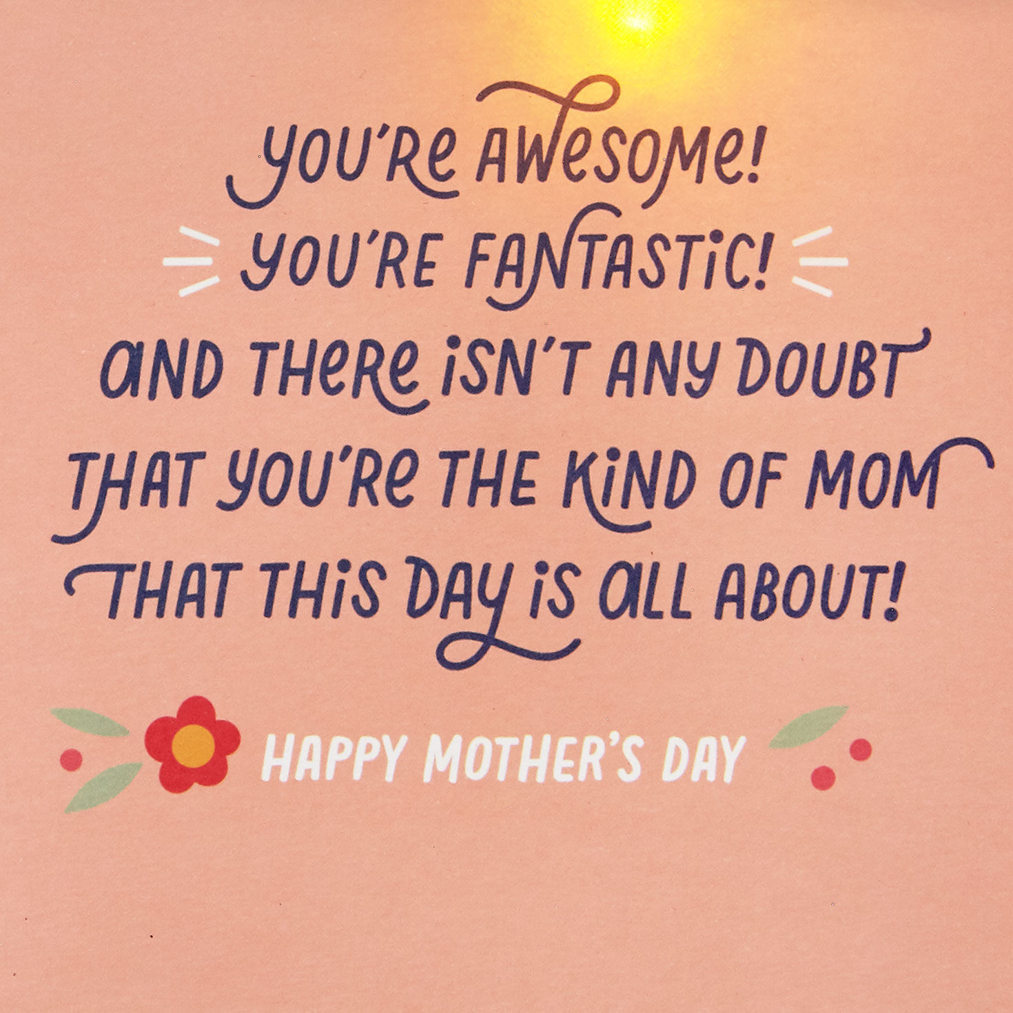 Flower Whimsy Mothers Day Card With Light and Music  image number 3