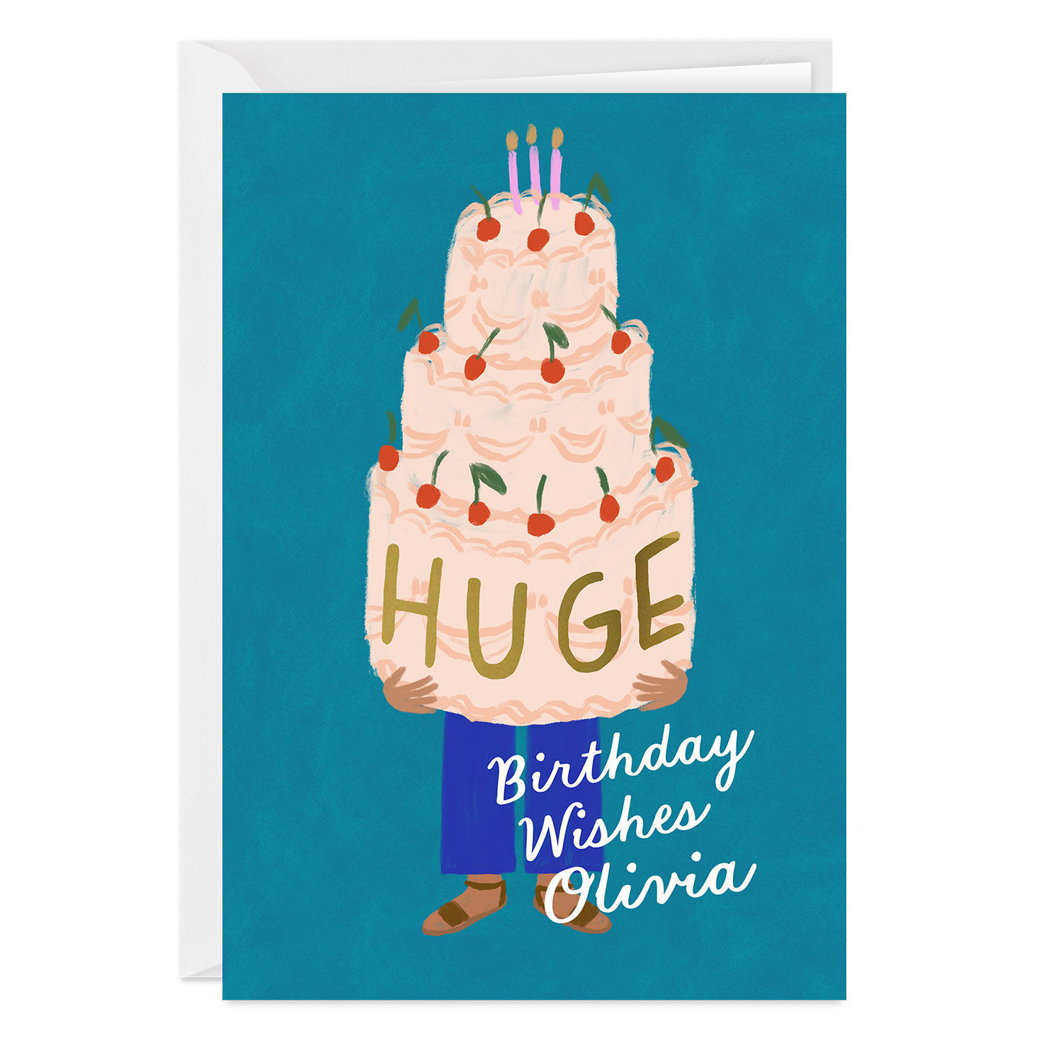 Huge Wishes Custom Birthday Card