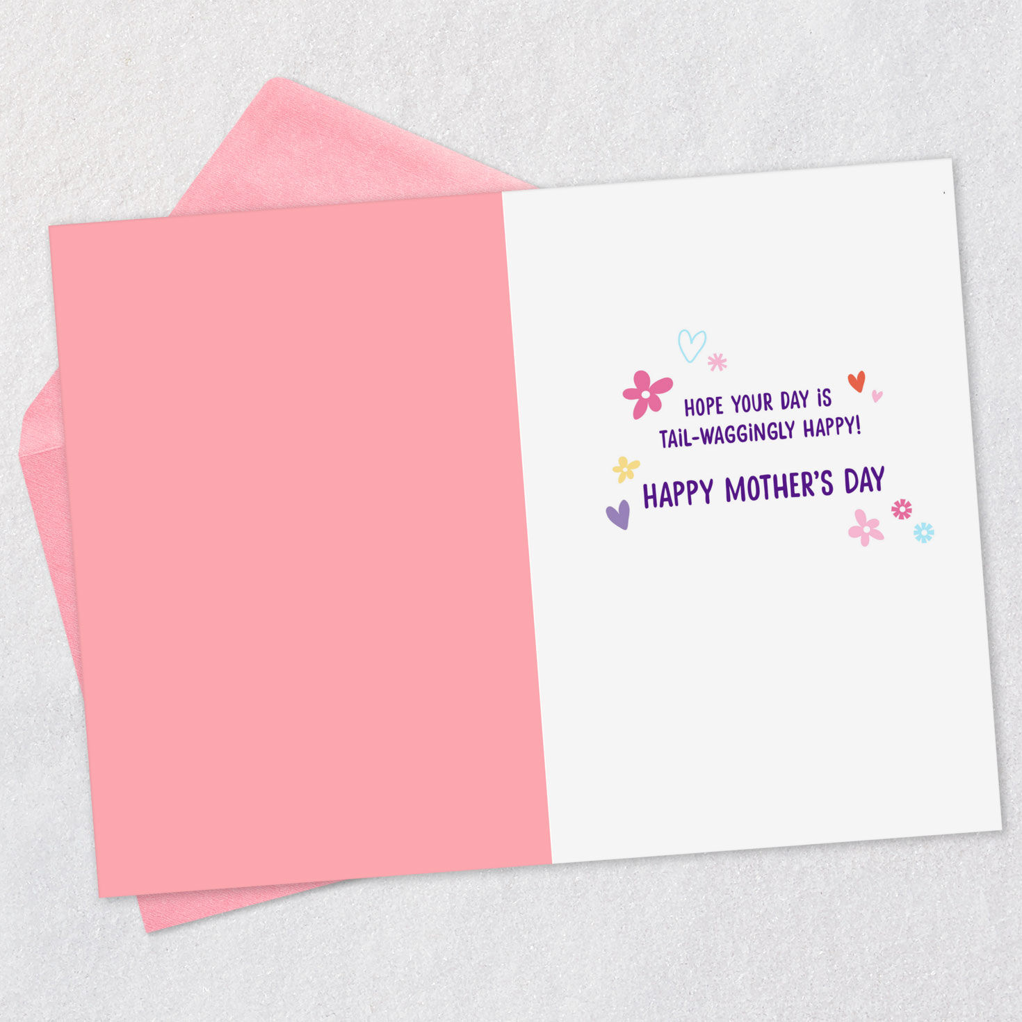 Corgi and Flowers Mother's Day Card Open card with envelope image number 3
