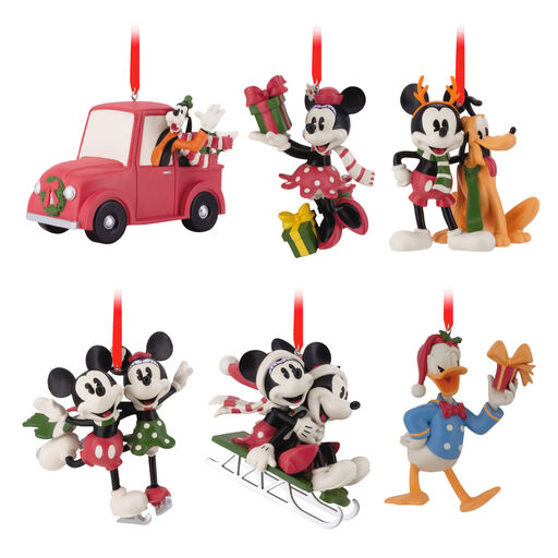 Disney Mickey Mouse and Friends Hallmark Ornaments, Set of 6, 