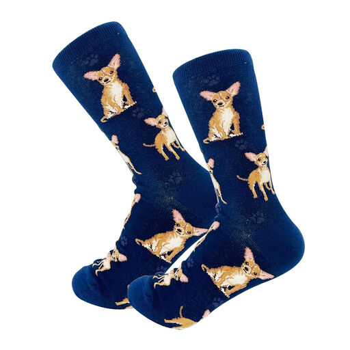 E&S Pets Chihuahua Novelty Crew Socks, 