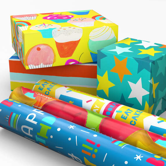 Cake Break 6-Pack Wrapping Paper Assortment, 180 sq. ft., , large image number 2