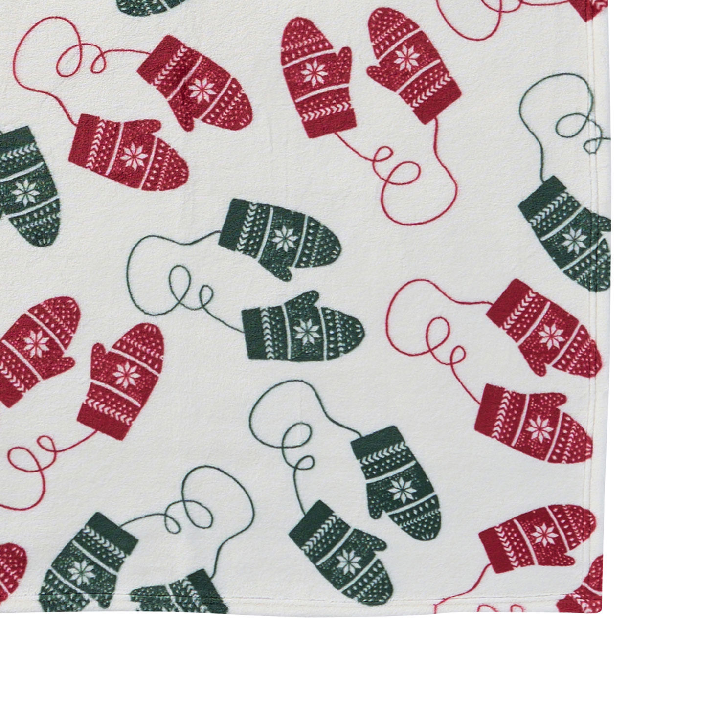 Hallmark Holiday Mittens Plush Throw - 50x70 corner image number 4