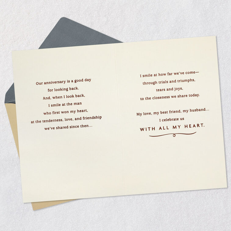 Fancy Calligraphy Anniversary Card for Husband  image number 4