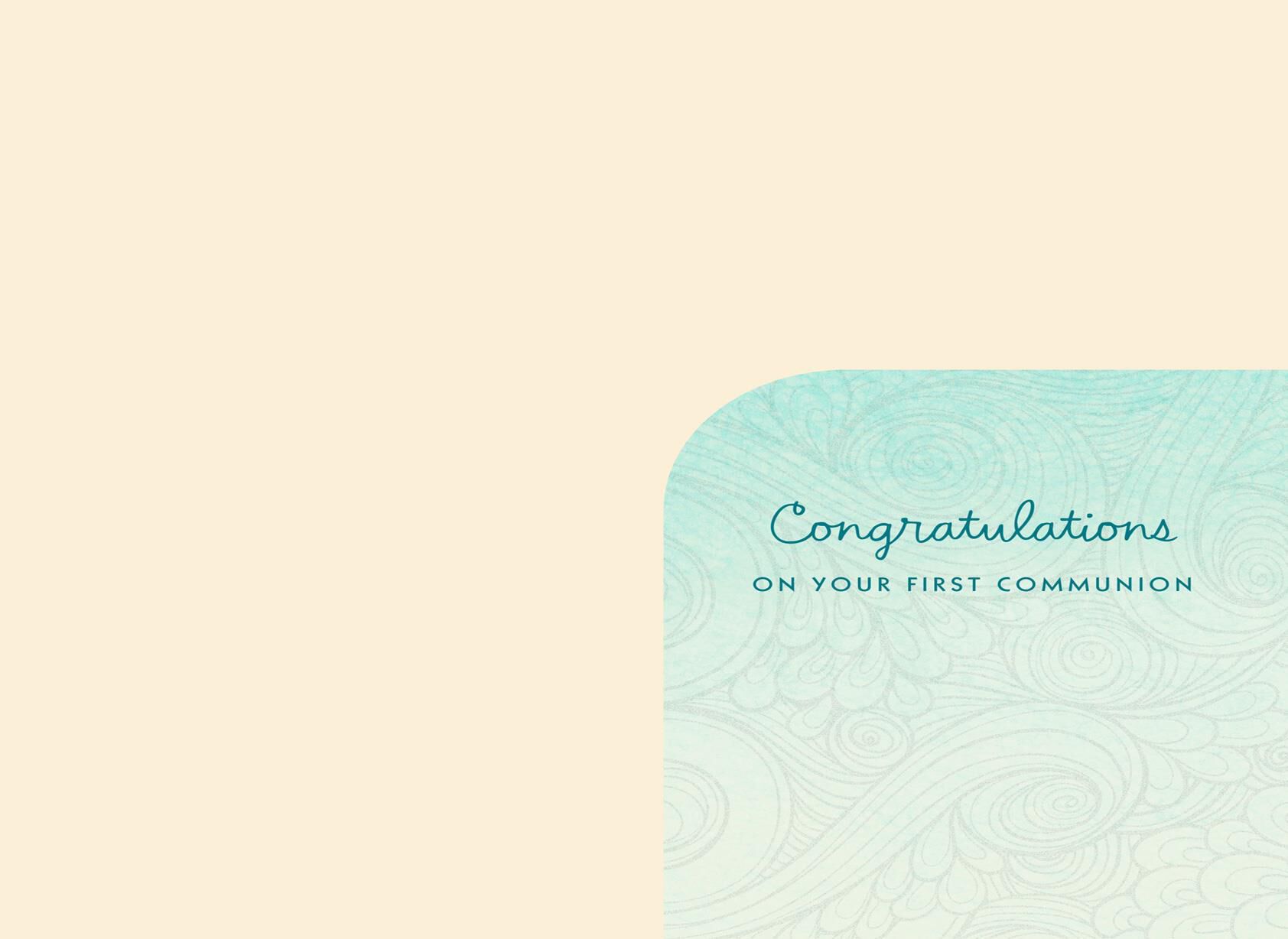 Church and Dove Money Holder First Communion Card