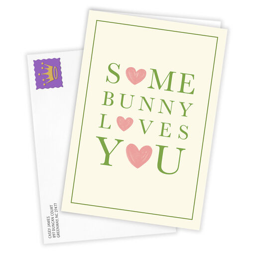 Some Bunny Loves You Folded Love Photo Card, 