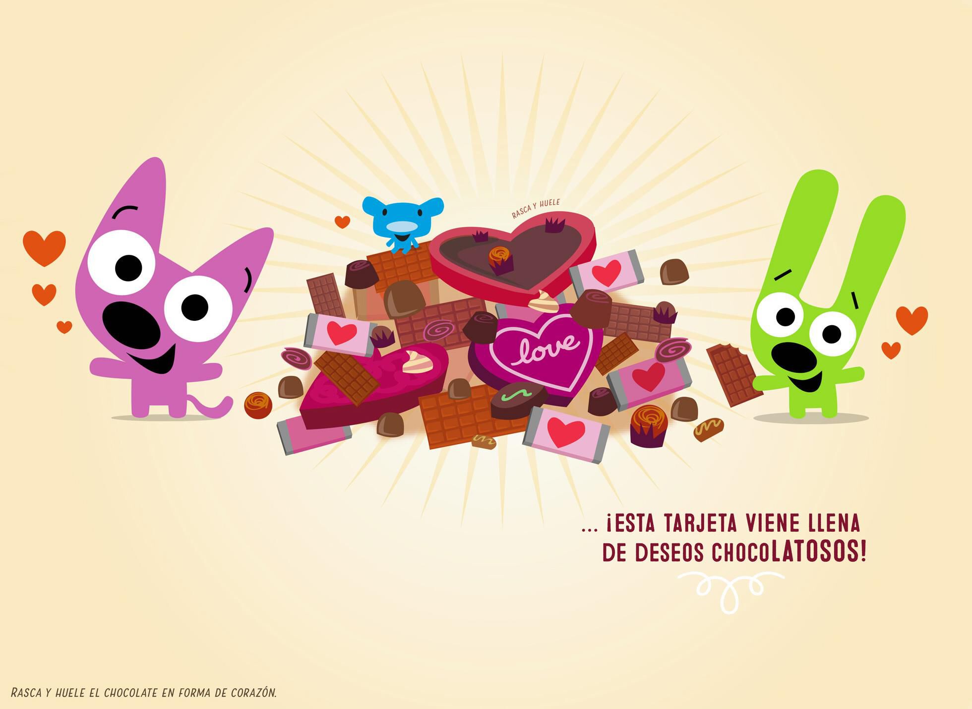 hoops&yoyo™ Chocolate Wishes Spanish-Language Valentine's Day Card