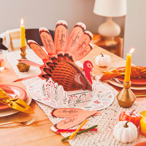 Thanksgiving Turkey Pop-Up Honeycomb Centerpiece, 