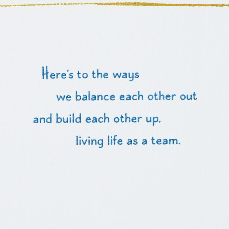 Blue, Yellow and Teal Brushstrokes 25th Anniversary Card Sentiment image number 2