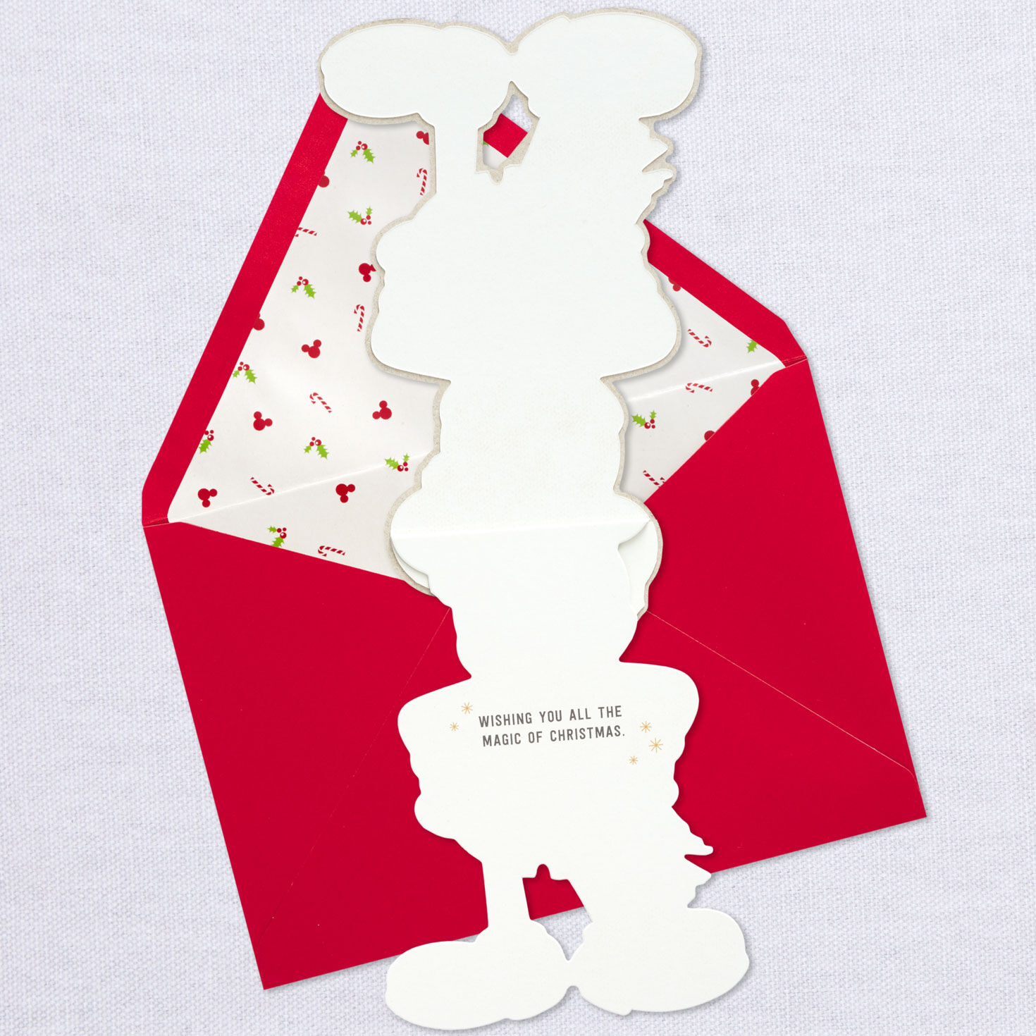 Disney Mickey Mouse Magic of the Season Wooden Christmas Card, , large image number 3