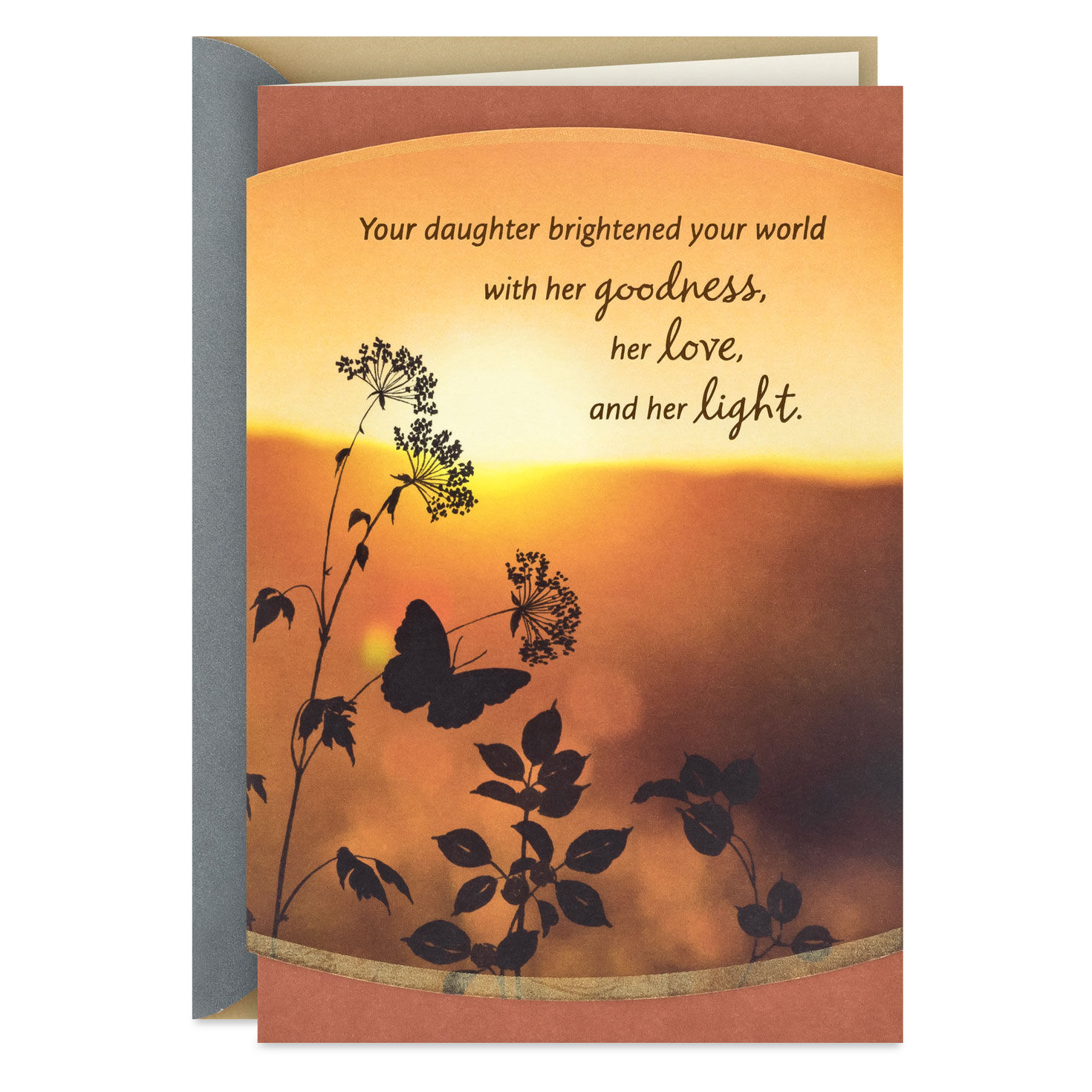 She Brightened the World Sympathy Card for Loss of Daughter
