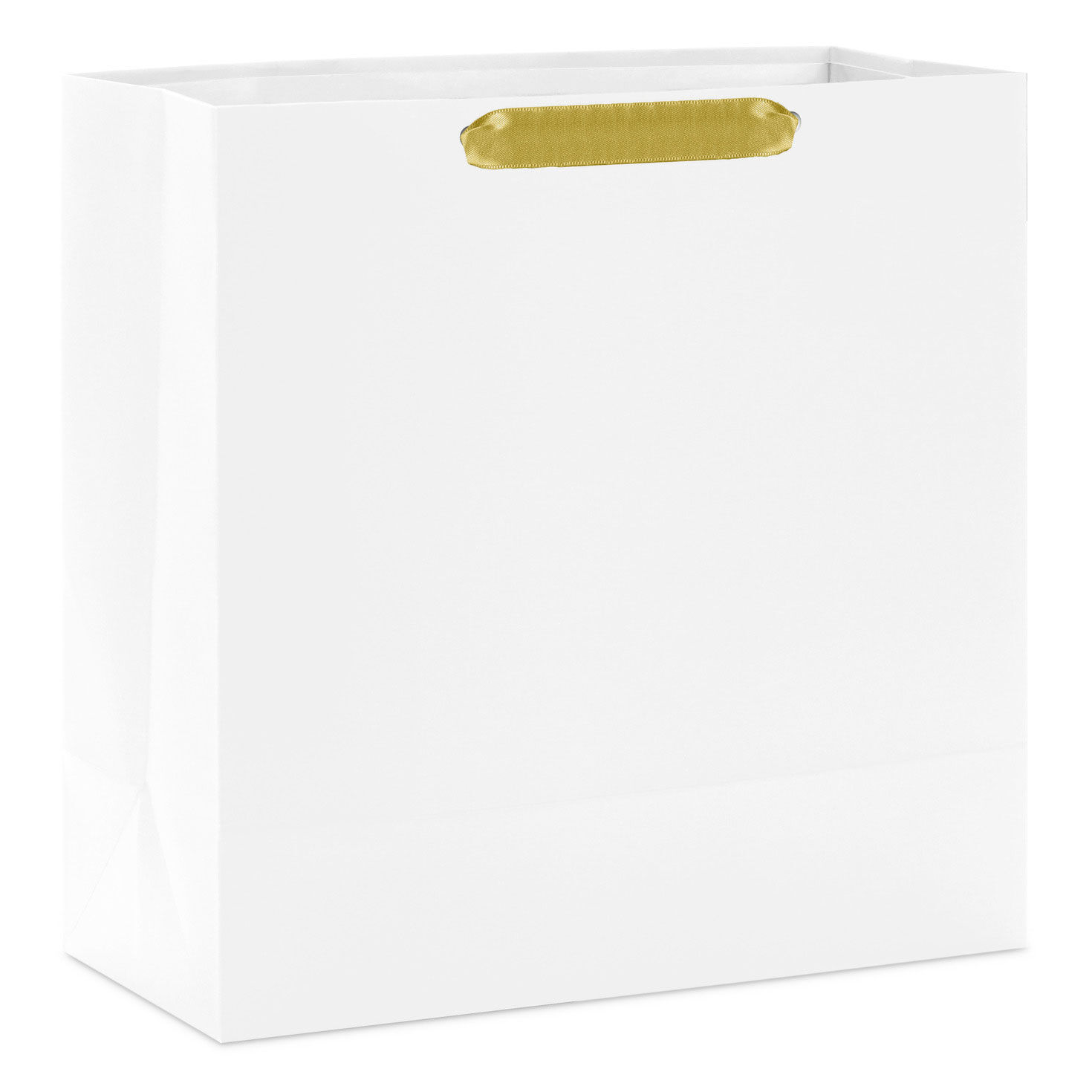 Red Honeycomb Heart and Gold Line Hearts Gift Bag Back image number 6