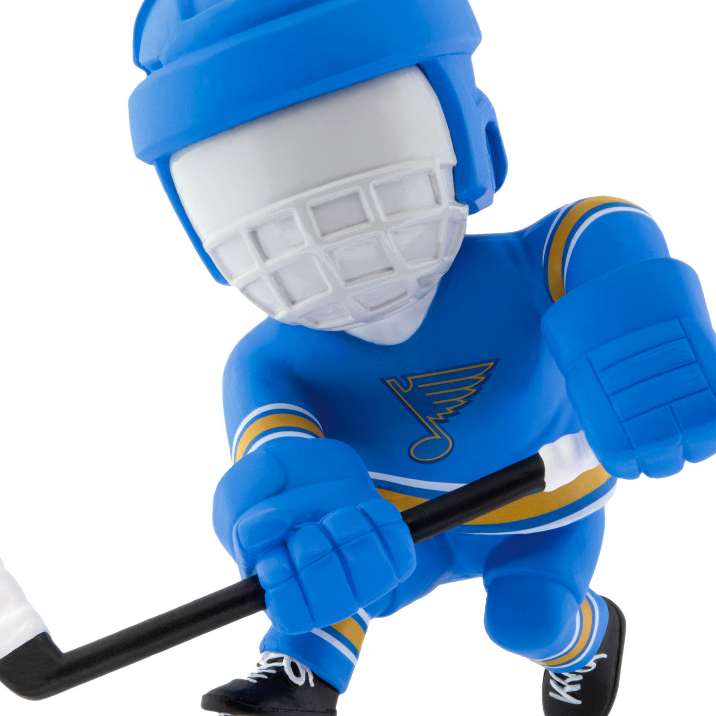 St. Louis Blues Hockey Player Christmas Ornament closeup view image number 5