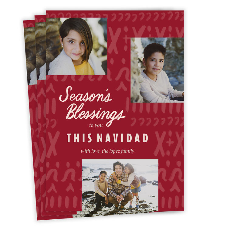 Season's Blessings Christmas Photo Card