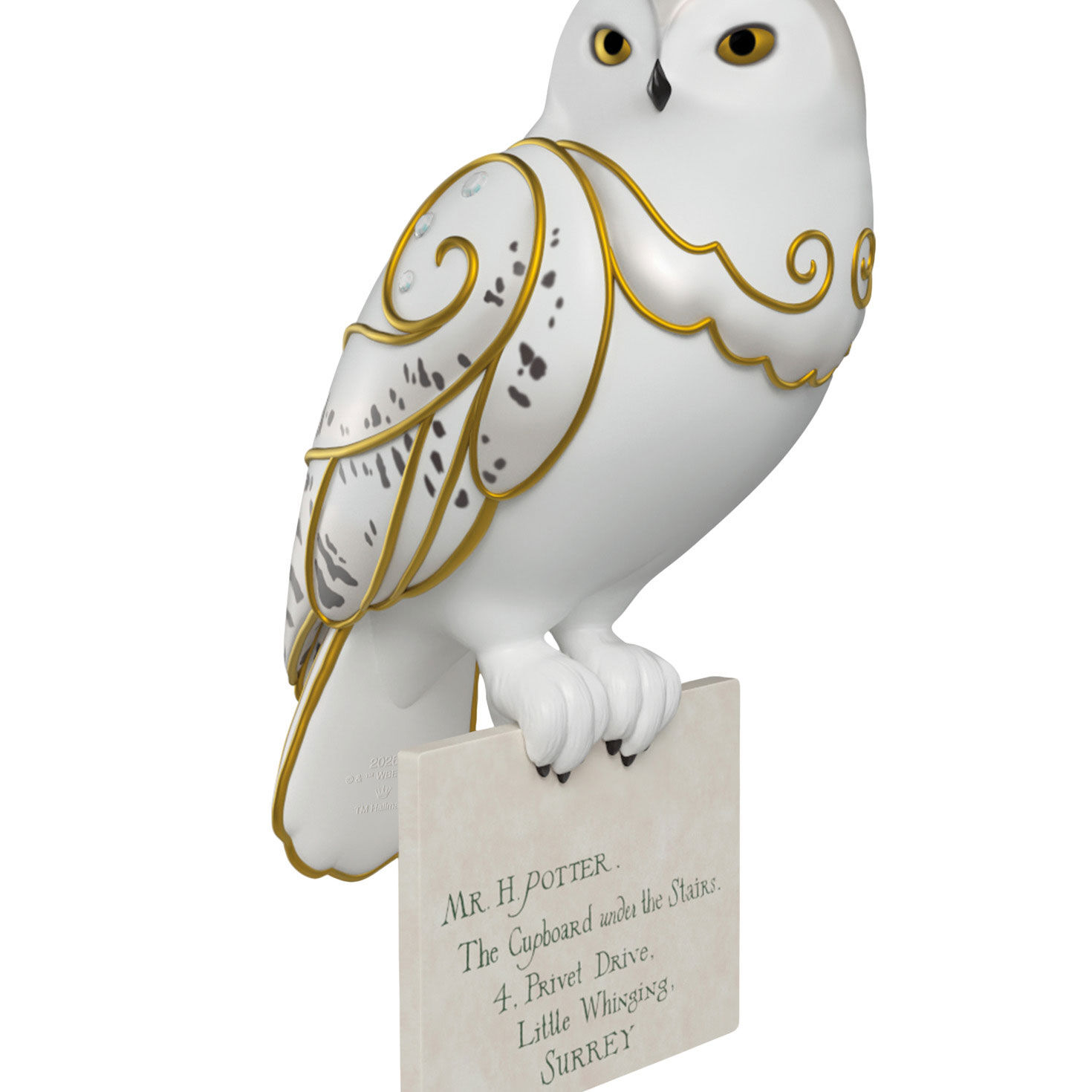 Harry Potter Hedwig With Letter Keepsake Ornament upclose view image number 5