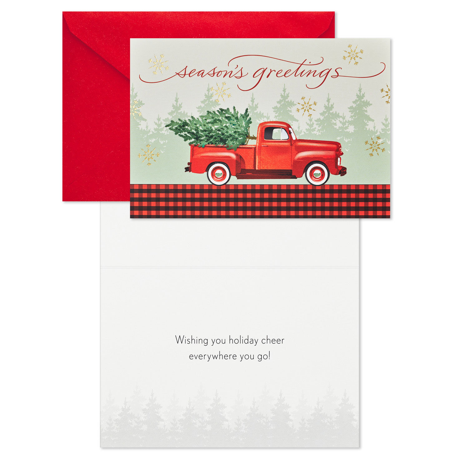 Rustic Red Truck Boxed Christmas Cards, Pack of 40, , large image number 3