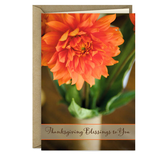 Peace, Love and Blessings Thanksgiving Card, 
