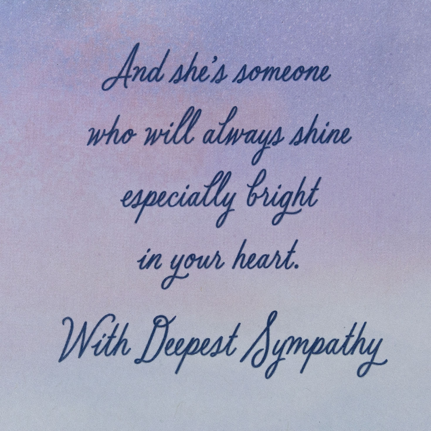 Starry Sky Landscape Sympathy Card for Loss of Mom Sentiment image number 2