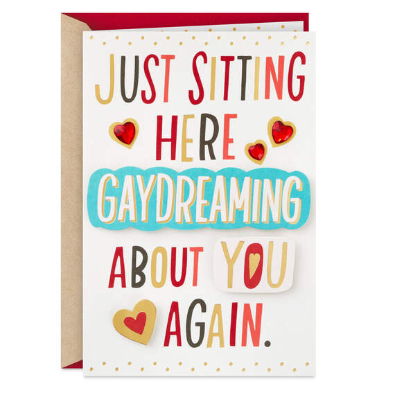 Gaydreaming About You LGBTQ Valentine's Day Card, , large image number 1