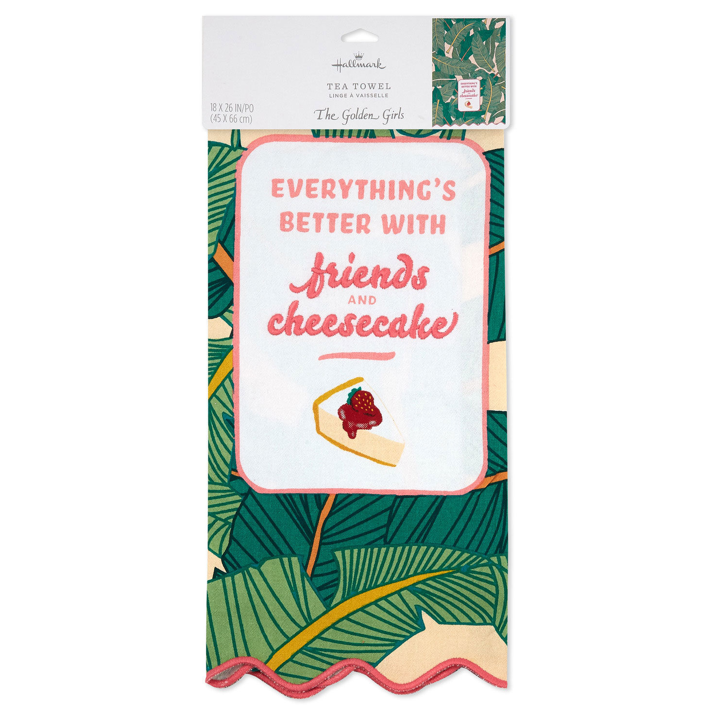 The Golden Girls Better With Friends and Cheesecake Tea Towel, 18x26 for only USD 19.99 | Hallmark