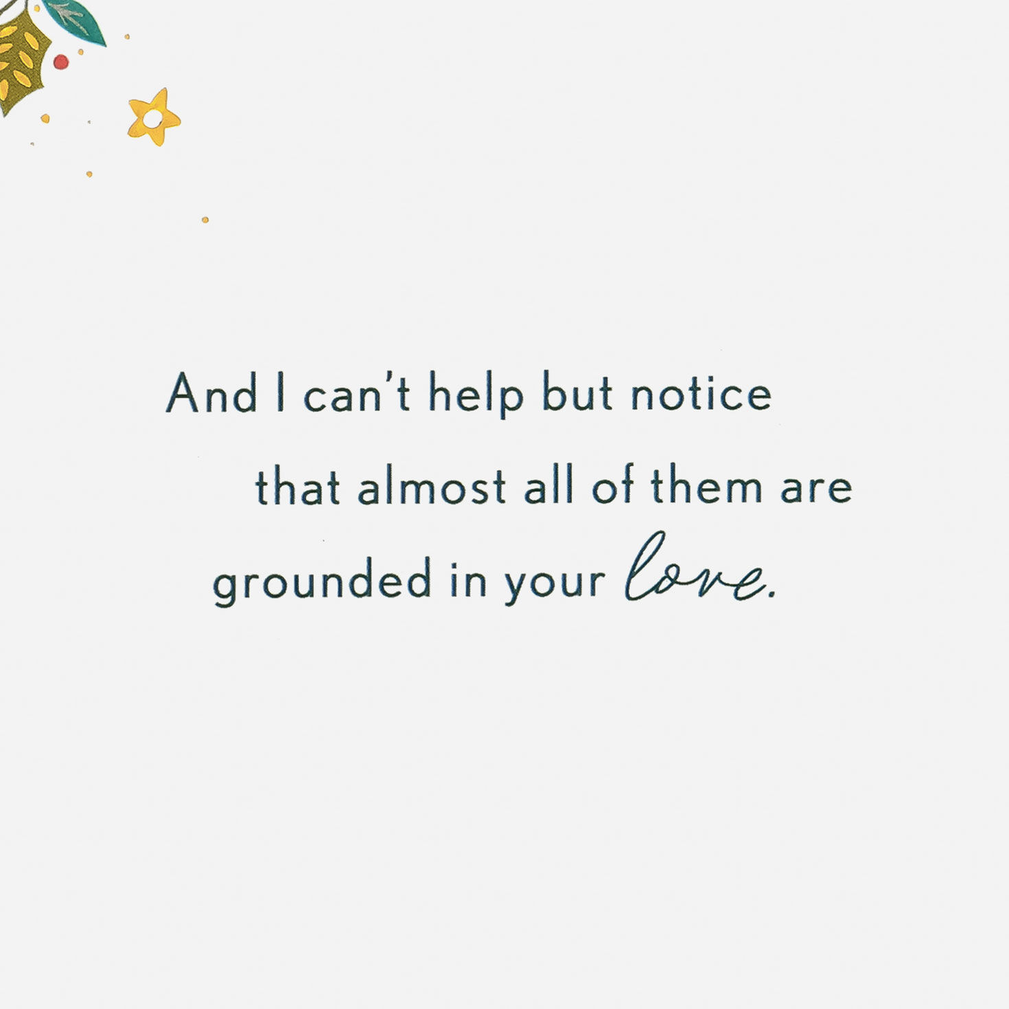 Botanical Floral Green Mom Christmas Card Sentiment image number 2