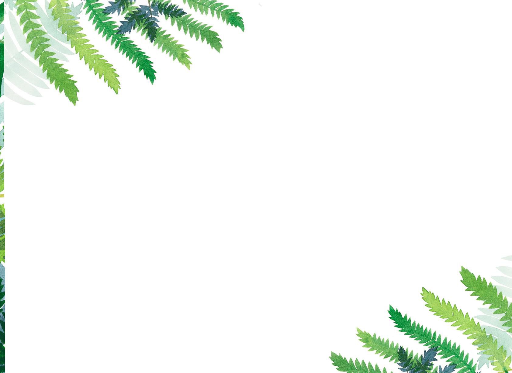 Fern Leaves Blank Thinking of You Card
