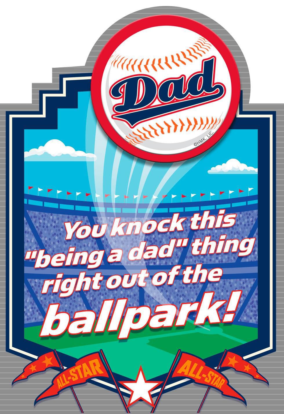 Crowd Goes Wild Father's Day Card With Button