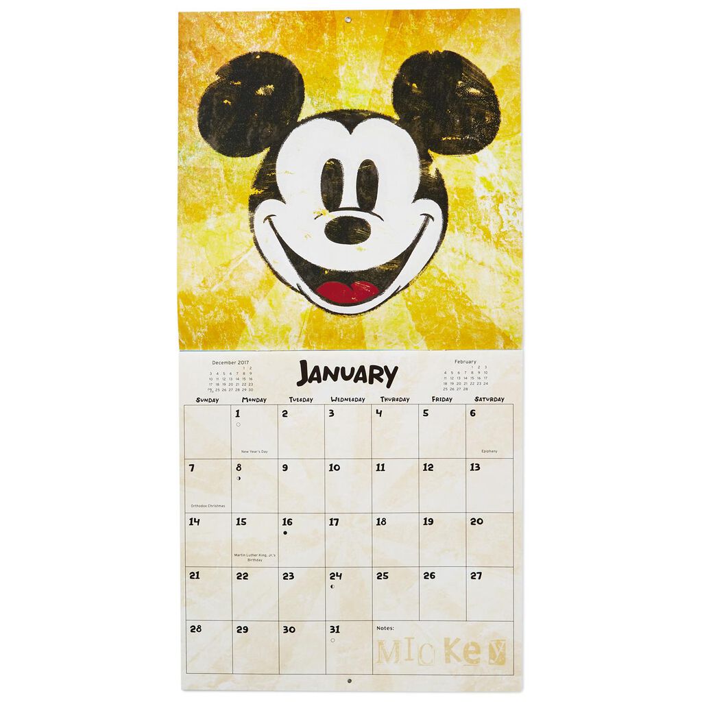 pop art mickey mouse 2018 wall calendar 12 month calendars hallmark