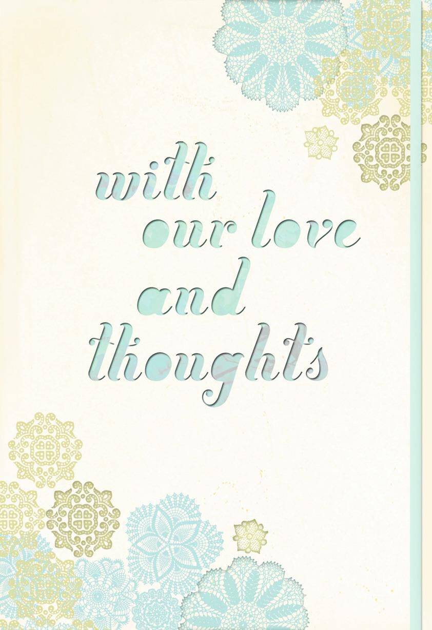 With Our Love and Thoughts Sympathy Card