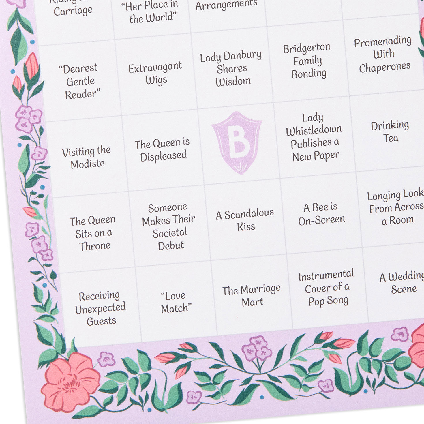 Bridgerton Bingo Game Pad  image number 5