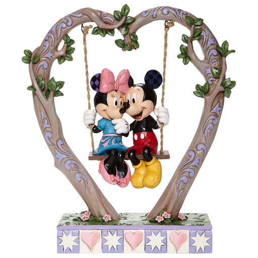 Jim Shore Disney Mickey and Minnie on Swing Figurine, 9", 