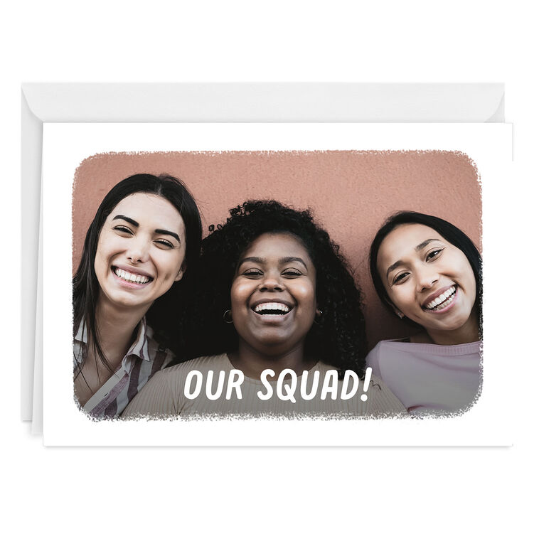 Our Squad White Frame Custom Card