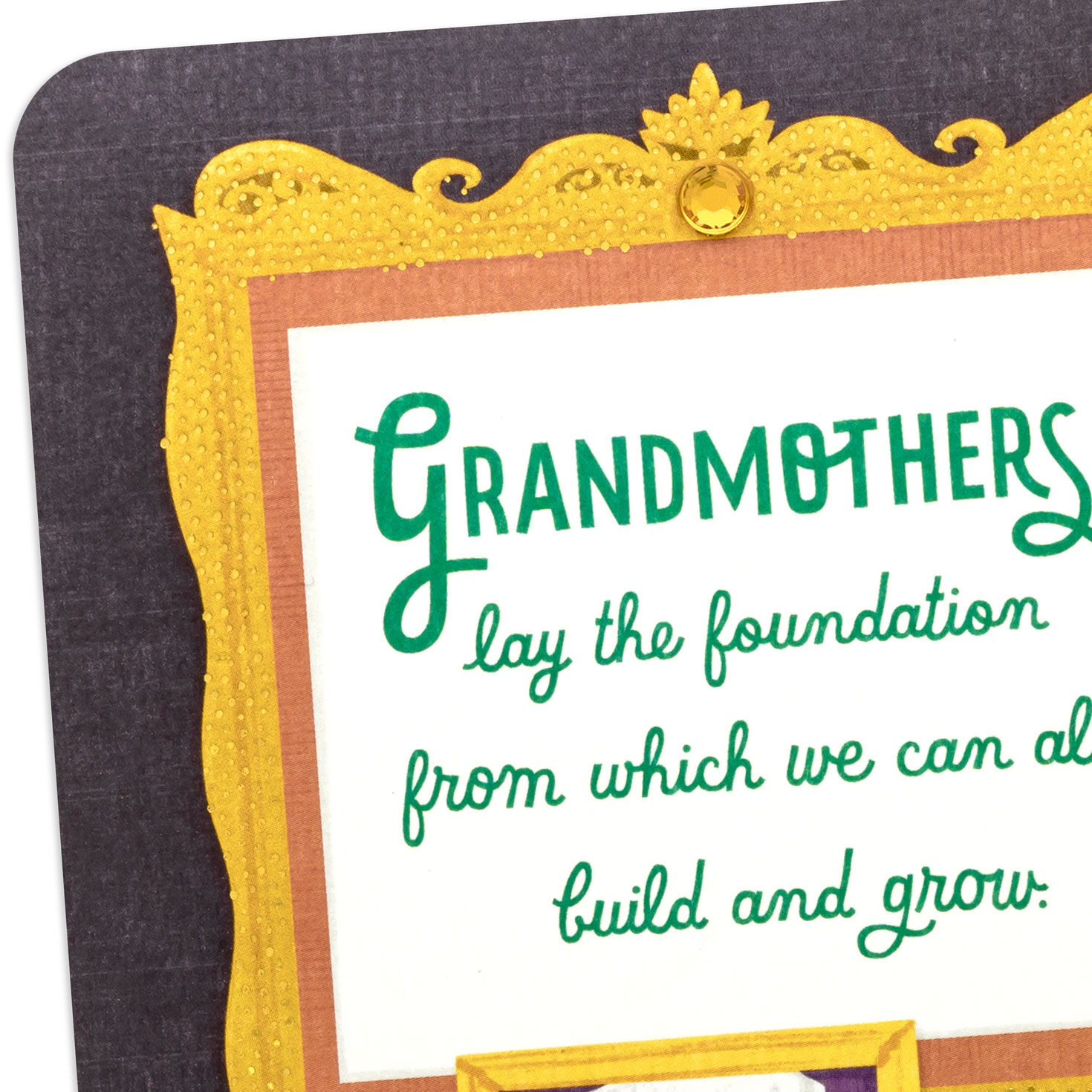 Family Photos on Mantel Grandmother Mother's Day Card Card Front Detail image number 5