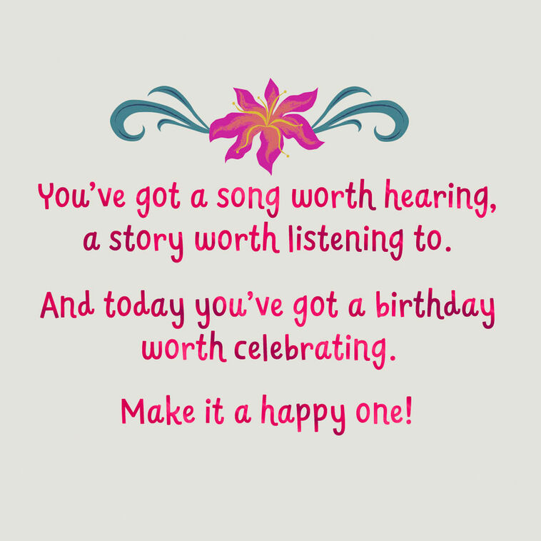 Disney The Little Mermaid Raise That Voice Birthday Card, , large image number 2