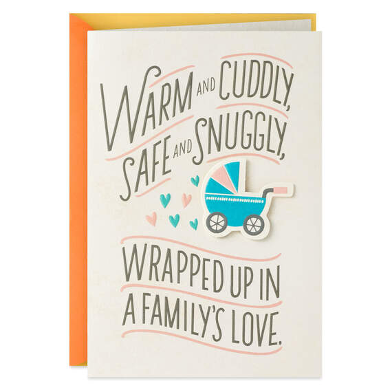 Warm and Cuddly New Baby Card for Grandparents