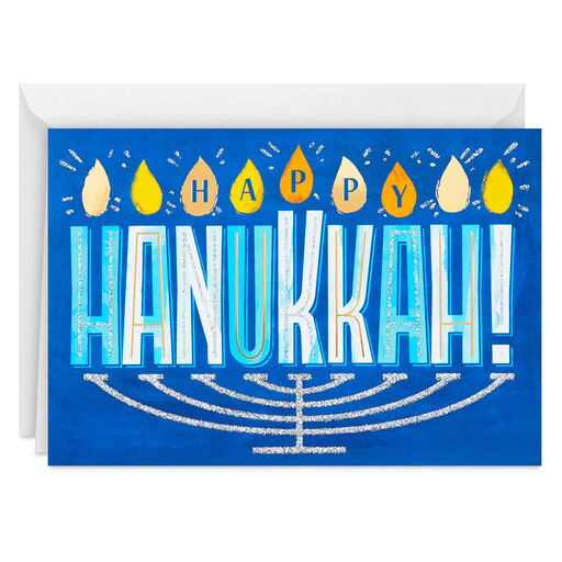 UNICEF Blue Menorah Boxed Hanukkah Cards, Pack of 12, 