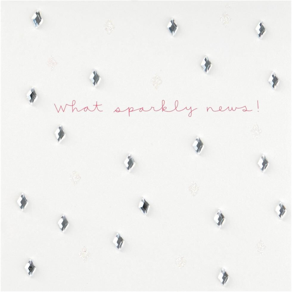 Sparkly News Engagement Card