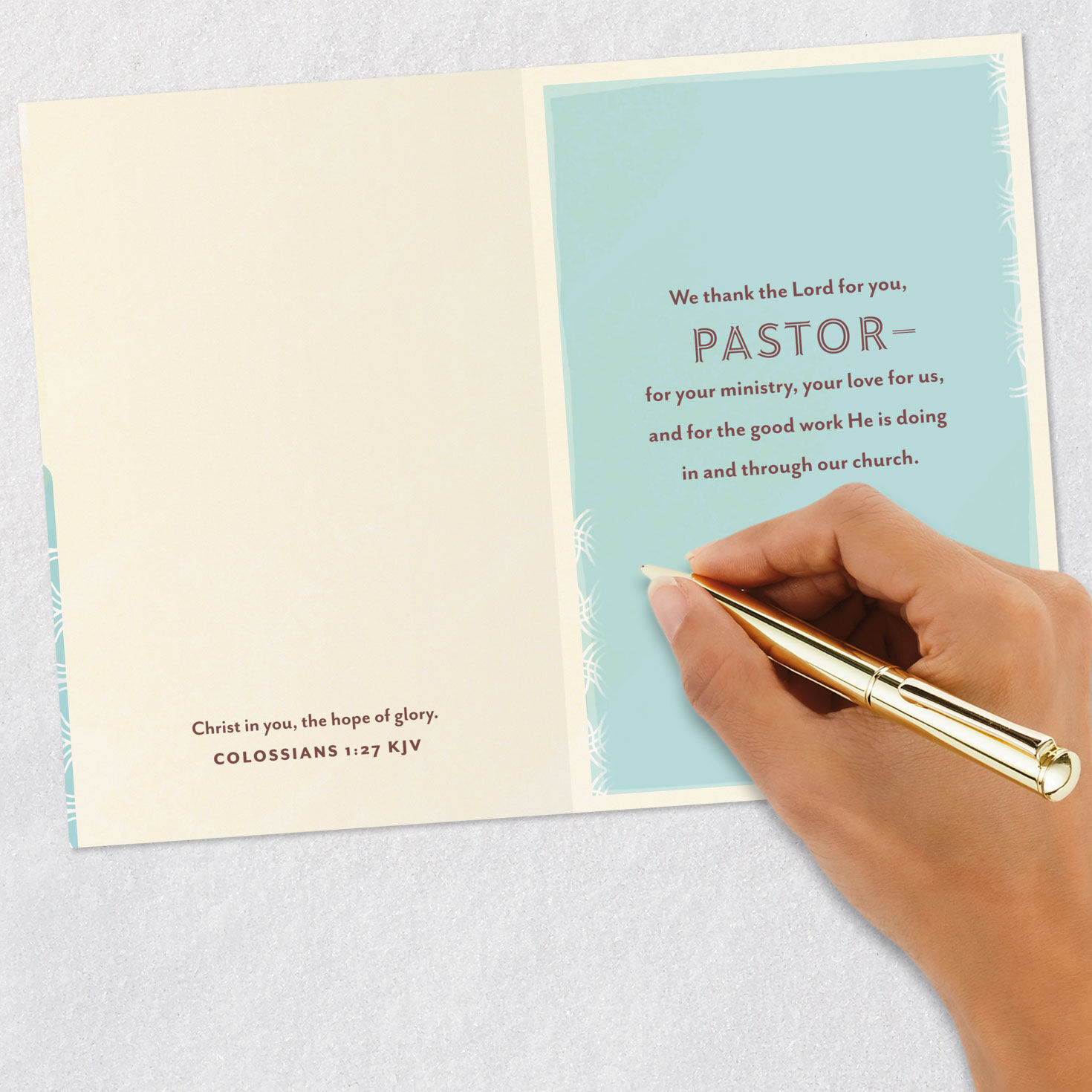 Blessed Is the Church Pastor Appreciation Card Signing card image number 7