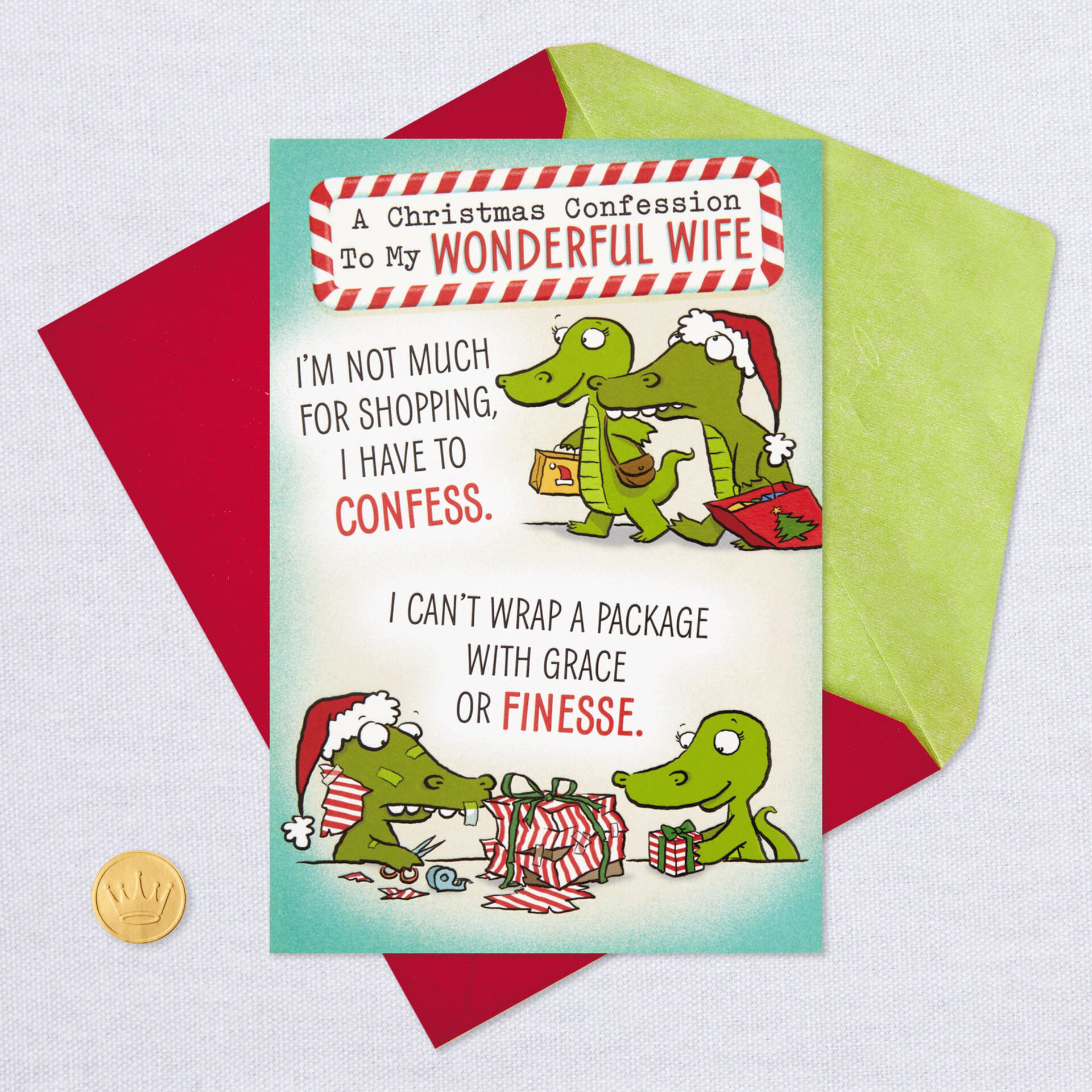 Christmas Card for Wife from Hallmark Funny Friends™ Design Christmas Card for Wife from Hallmark Funny Friends™ Design