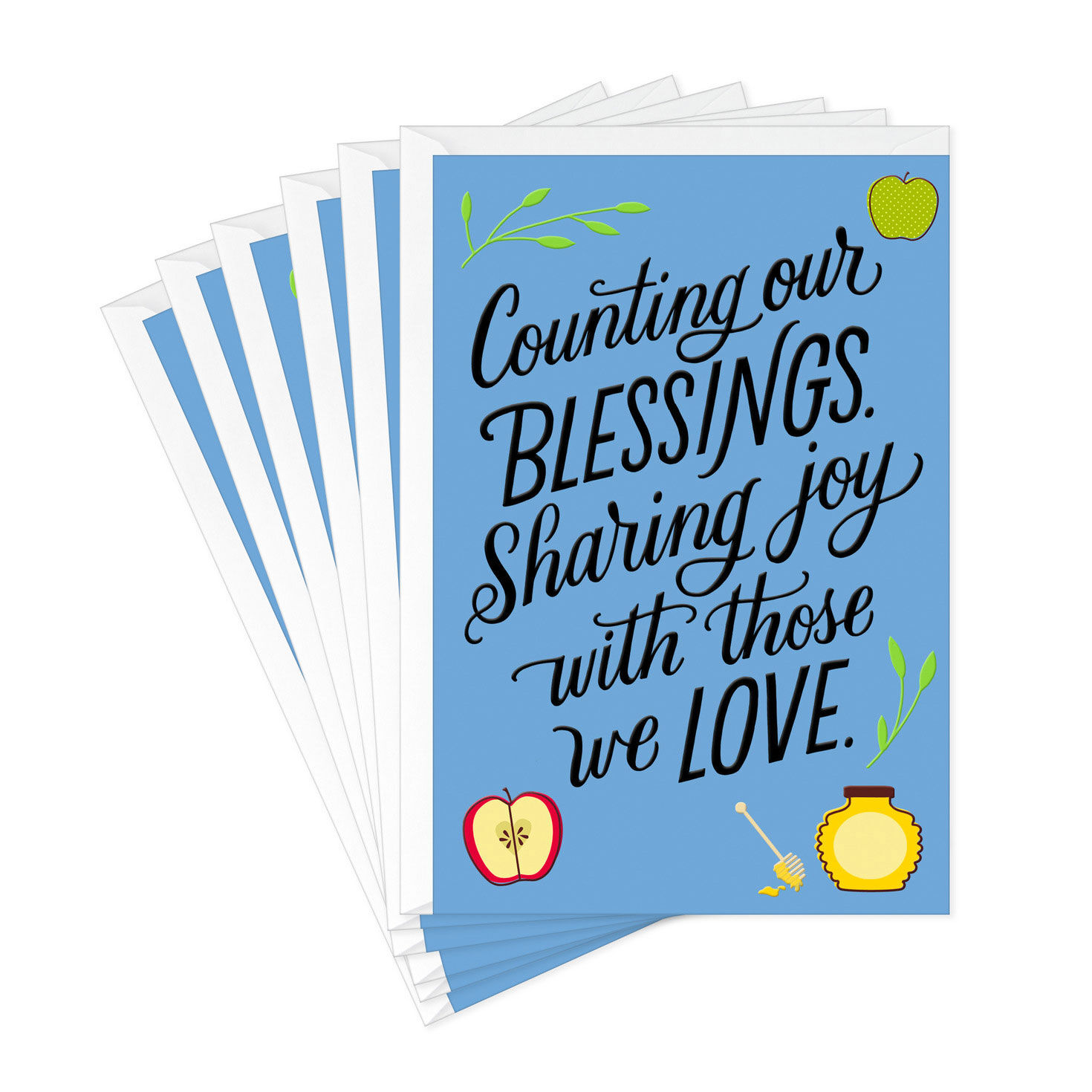 Counting Our Blessings Rosh Hashanah Cards, Pack of 6