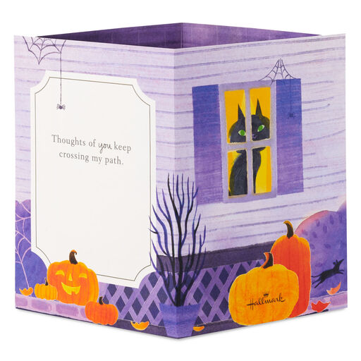Thoughts of You Keep Crossing My Path 3D Pop-Up Halloween Card, 