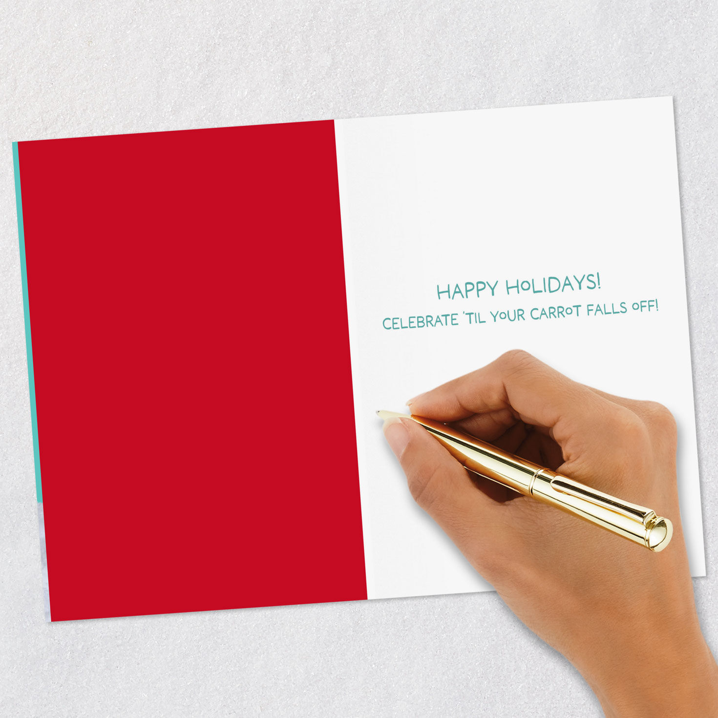 Celebrate 'til Your Carrot Falls Off Snowman Funny Holiday Card, , large image number 6