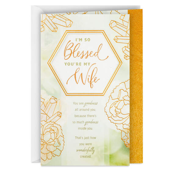 So Blessed You're My Wife Birthday Card, , large image number 1