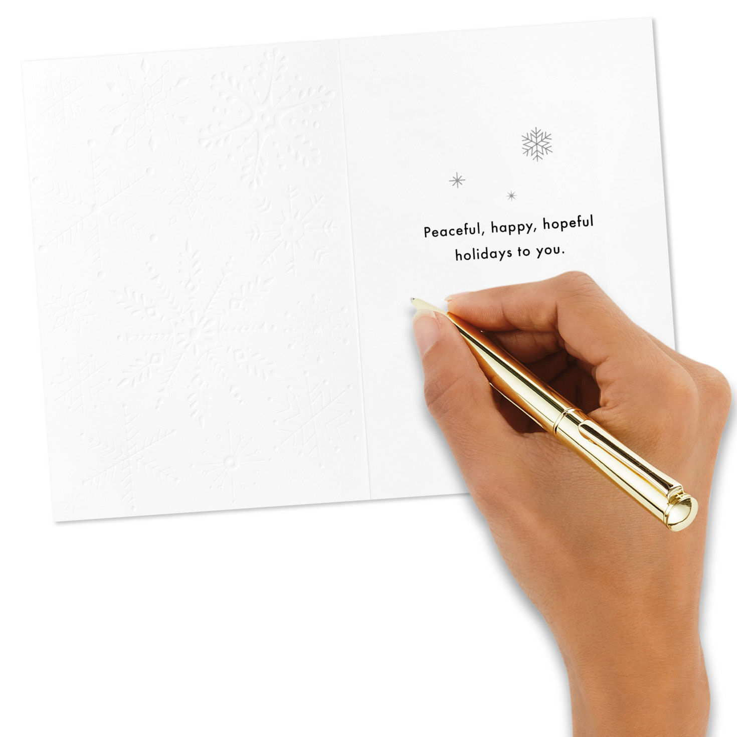 Gold Snowflakes Packaged Christmas Cards, Set of 5 for only USD 5.00 | Hallmark