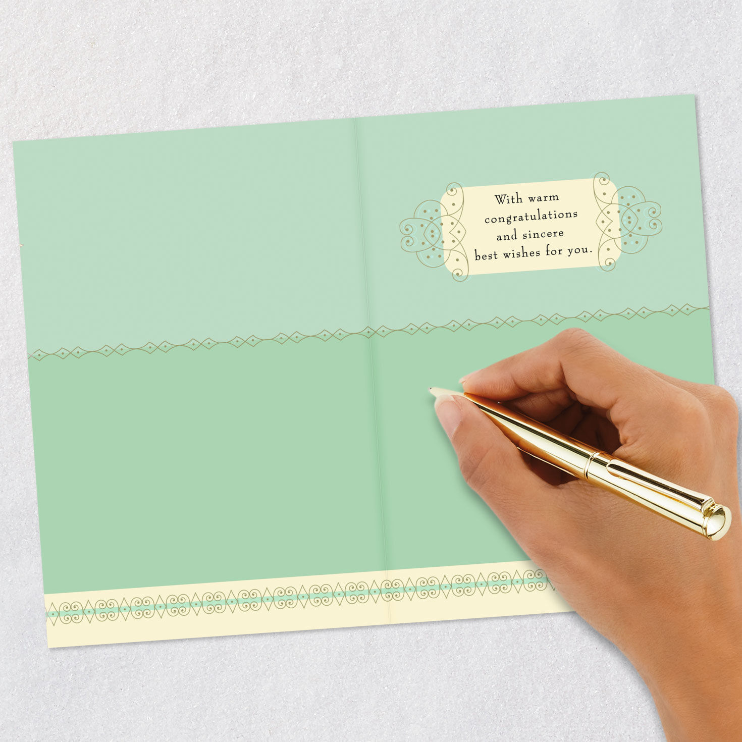 Green and Yellow Congratulations Card Signing card image number 6