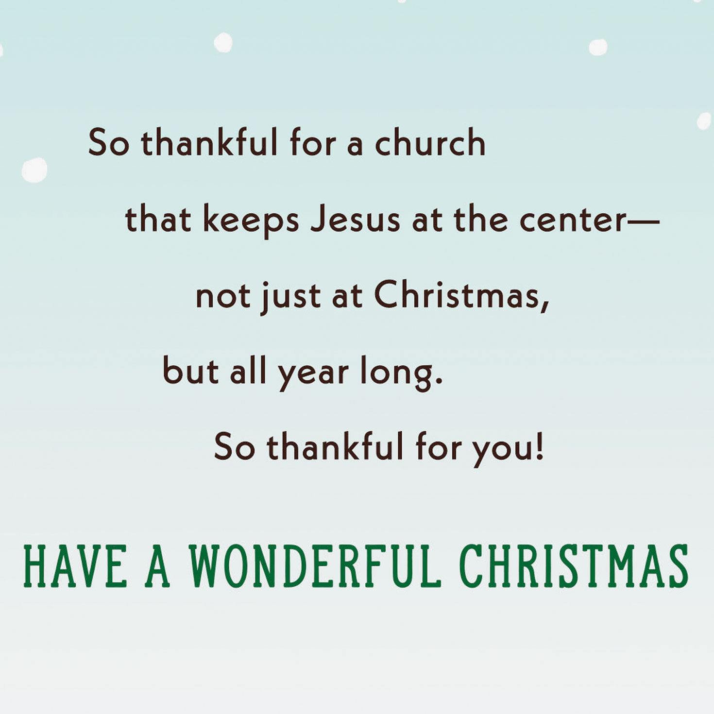 Keeping Jesus at the Center Religious Christmas Card for Pastor and Family Sentiment image number 2