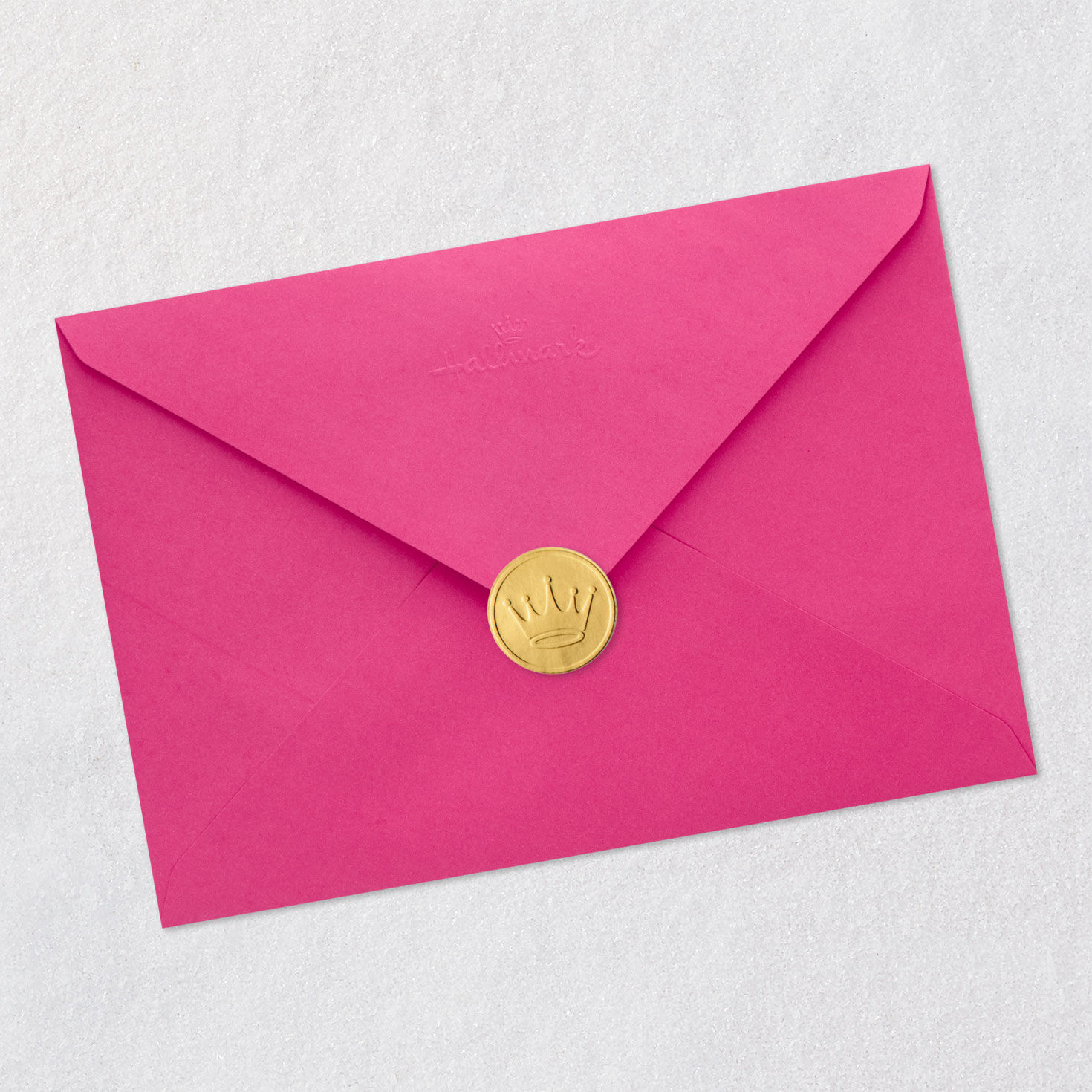 Gold Trophy Cartoon on Peach Mother's Day Card Envelope Back with Seal image number 7