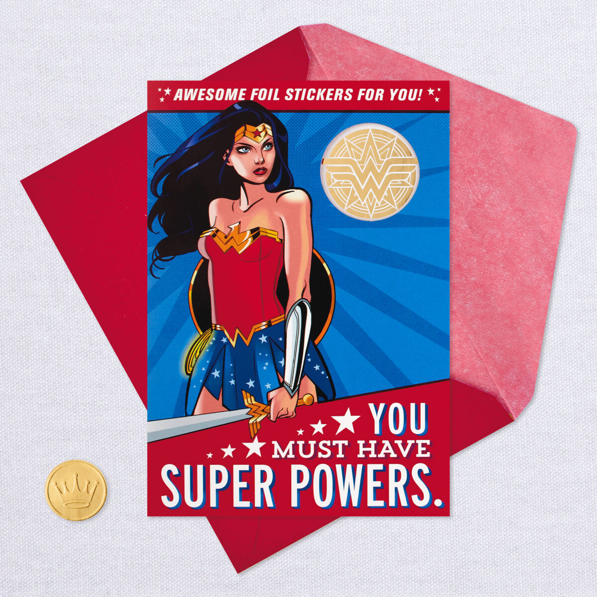 Wonder Woman Birthday Card Printable