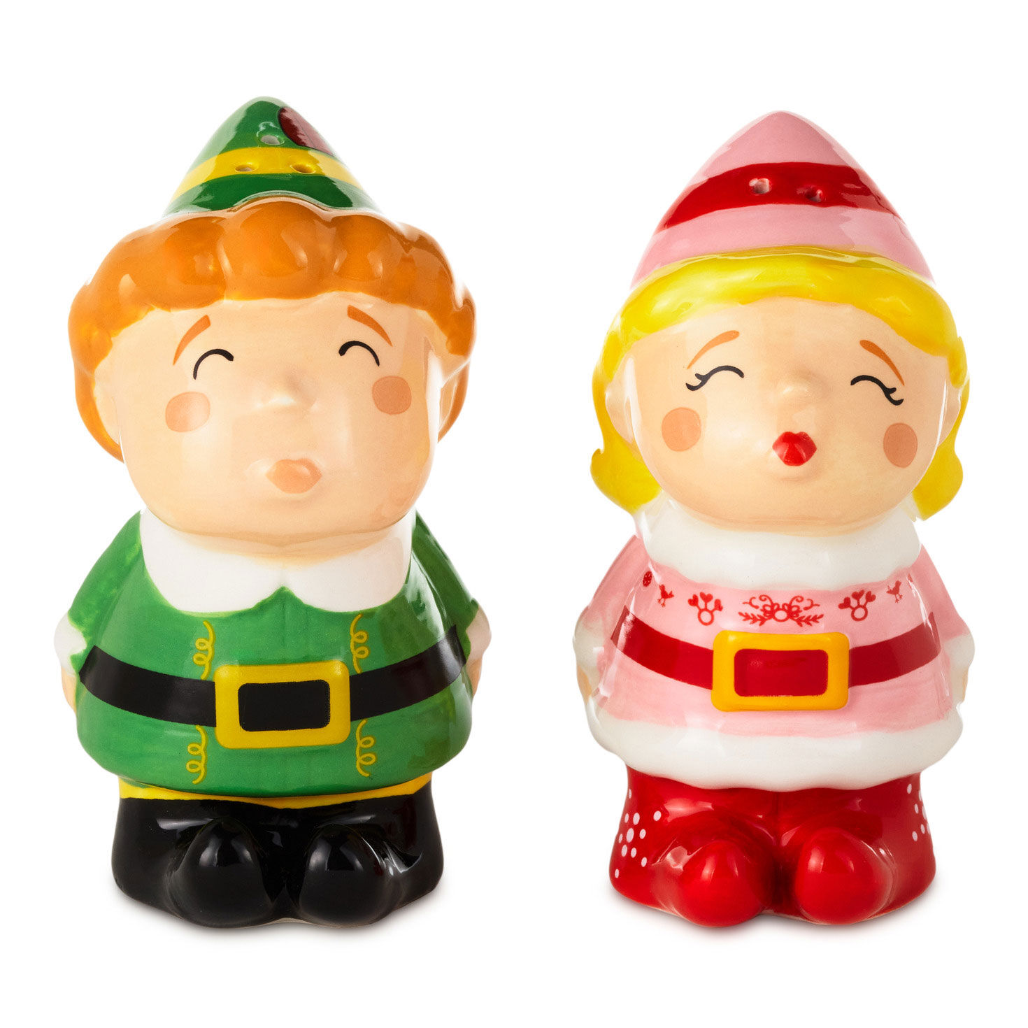 Elf Buddy and Jovie Salt and Pepper Shakers, Set of 2