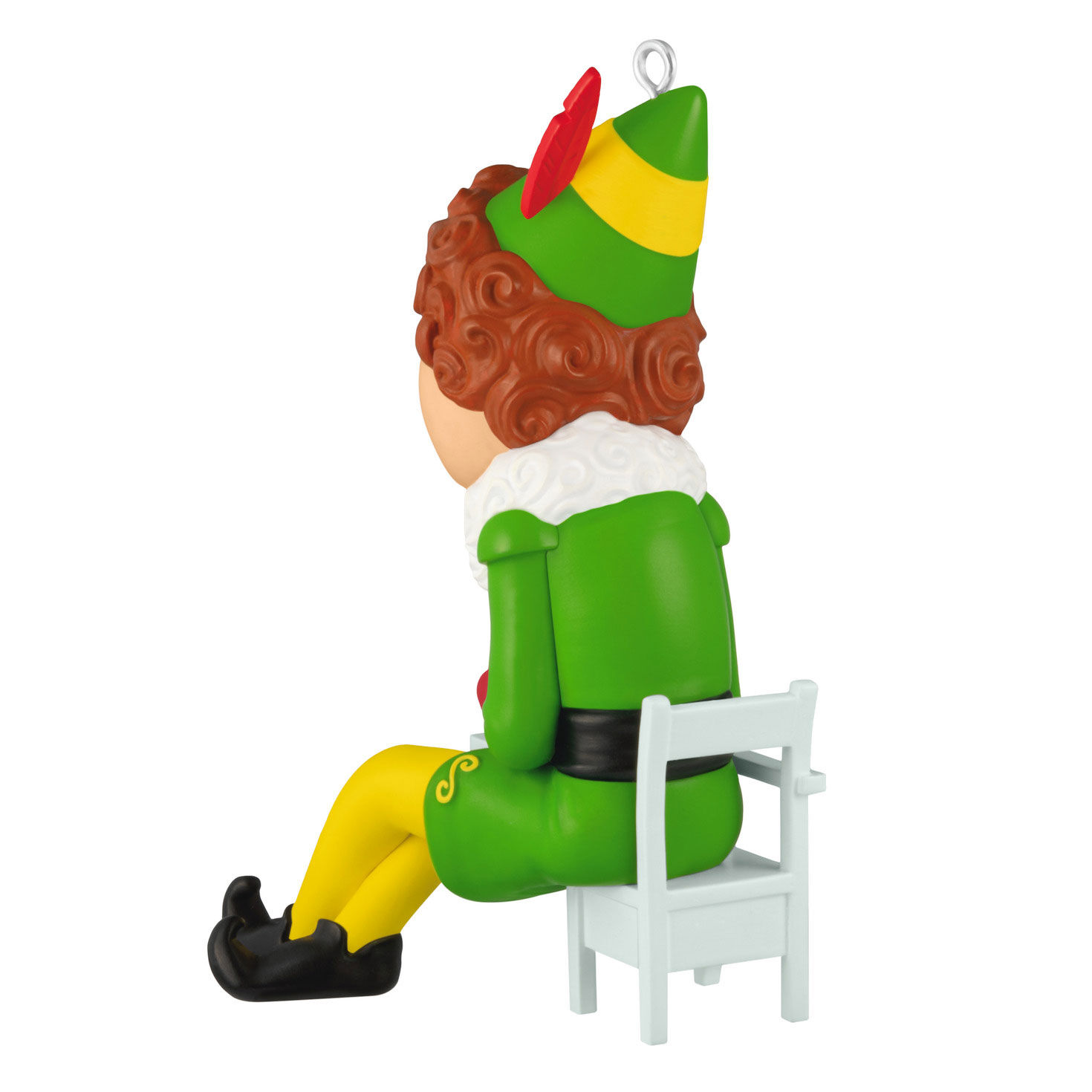 Buddy the Elf Sitting at Desk Keepsake Ornament Back image number 6